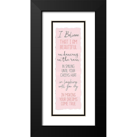 Believe A Black Modern Wood Framed Art Print with Double Matting by Kimberly, Allen