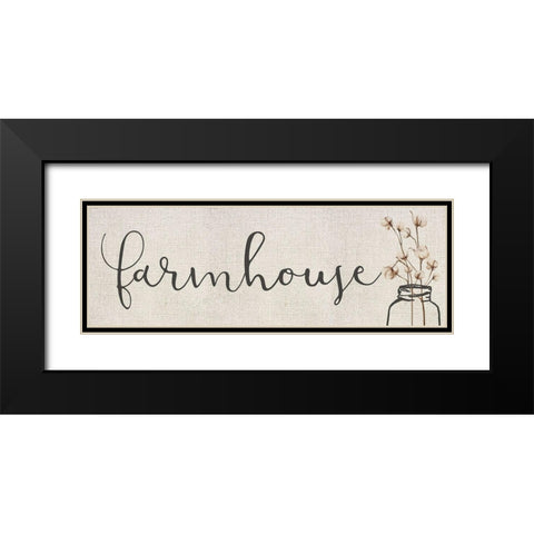 Farmhouse Cotton Black Modern Wood Framed Art Print with Double Matting by Kimberly, Allen