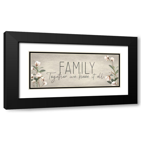 Family Together Cotton Black Modern Wood Framed Art Print with Double Matting by Kimberly, Allen