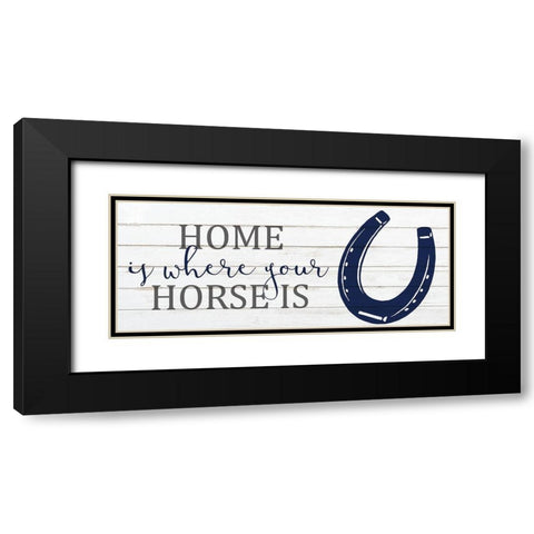 Home Horse Black Modern Wood Framed Art Print with Double Matting by Kimberly, Allen