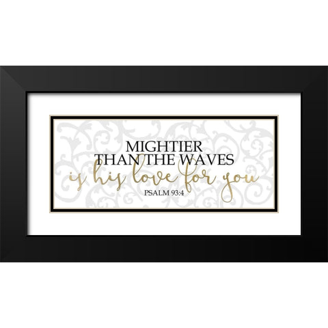 His Love Panel Black Modern Wood Framed Art Print with Double Matting by Kimberly, Allen