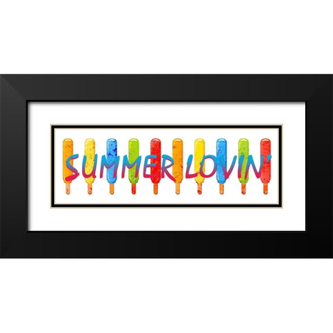Summer Lovin Black Modern Wood Framed Art Print with Double Matting by Kimberly, Allen