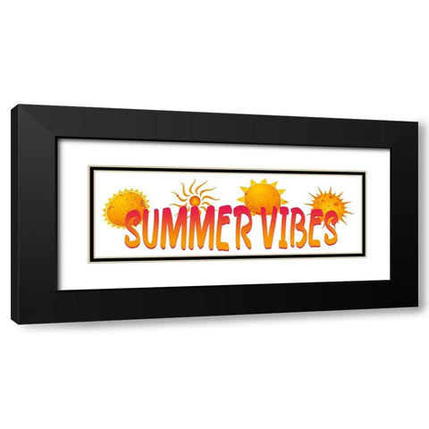 Summer Sun Vibes Black Modern Wood Framed Art Print with Double Matting by Allen, Kimberly