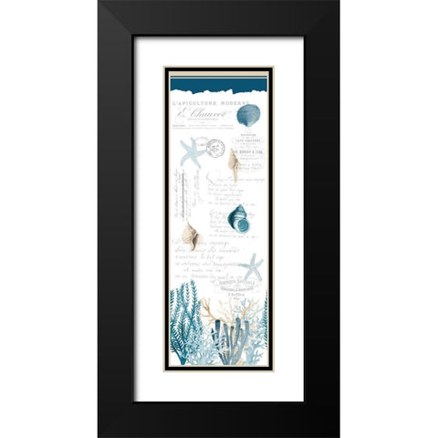 Coral Cove Blue Black Modern Wood Framed Art Print with Double Matting by Kimberly, Allen