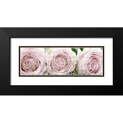 Three Roses Black Modern Wood Framed Art Print with Double Matting by Kimberly, Allen