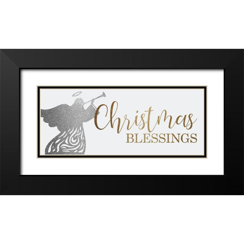 Christmas Blessings Black Modern Wood Framed Art Print with Double Matting by Kimberly, Allen