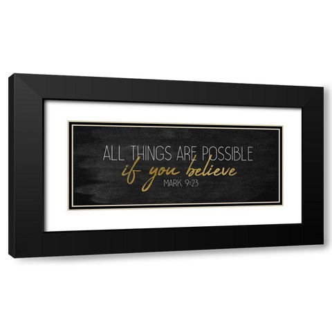 All Things Panel Black Modern Wood Framed Art Print with Double Matting by Kimberly, Allen