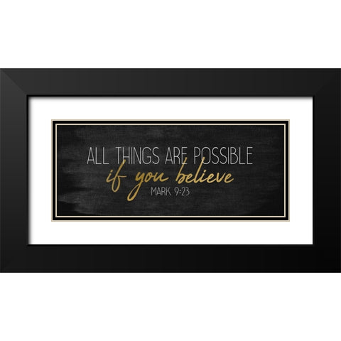 All Things Panel Black Modern Wood Framed Art Print with Double Matting by Kimberly, Allen