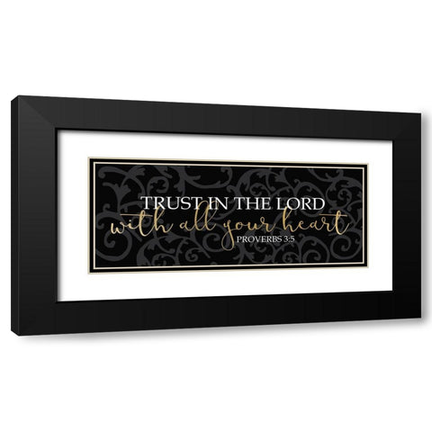 Trust Panel Black Modern Wood Framed Art Print with Double Matting by Kimberly, Allen