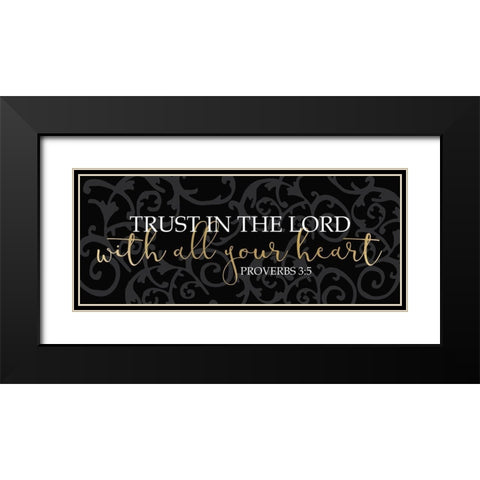 Trust Panel Black Modern Wood Framed Art Print with Double Matting by Kimberly, Allen