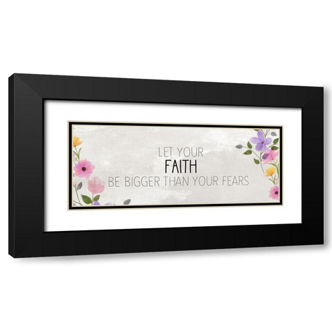 Let your Faith Black Modern Wood Framed Art Print with Double Matting by Kimberly, Allen