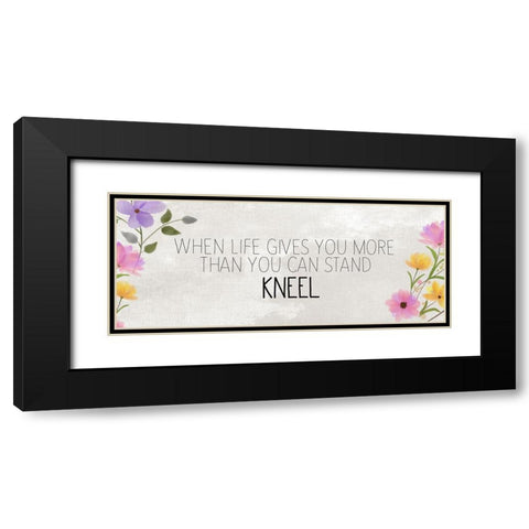 Kneel Black Modern Wood Framed Art Print with Double Matting by Kimberly, Allen