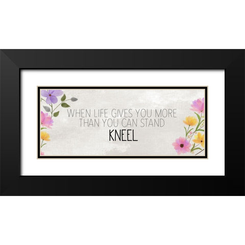 Kneel Black Modern Wood Framed Art Print with Double Matting by Kimberly, Allen