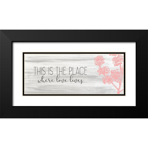 This Is The Place Black Modern Wood Framed Art Print with Double Matting by Kimberly, Allen