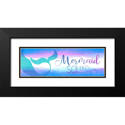 Mermaid Squad Black Modern Wood Framed Art Print with Double Matting by Kimberly, Allen