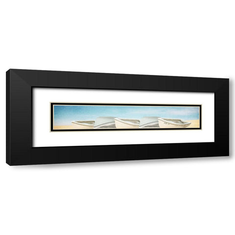 Beached Row Black Modern Wood Framed Art Print with Double Matting by Kimberly, Allen