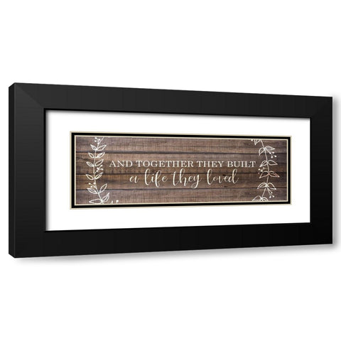And Together Black Modern Wood Framed Art Print with Double Matting by Kimberly, Allen