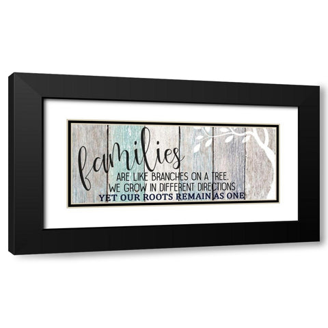 Family Tree Black Modern Wood Framed Art Print with Double Matting by Kimberly, Allen