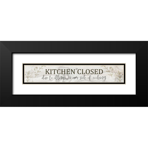 Kitchen Closed Black Modern Wood Framed Art Print with Double Matting by Kimberly, Allen