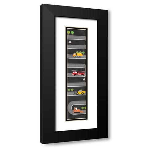 Lets Drive Black Modern Wood Framed Art Print with Double Matting by Kimberly, Allen