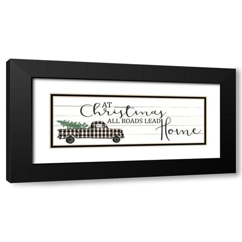 All Roads Lead Black Modern Wood Framed Art Print with Double Matting by Kimberly, Allen