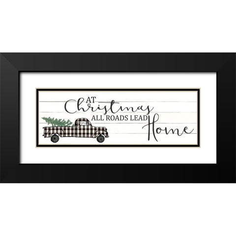 All Roads Lead Black Modern Wood Framed Art Print with Double Matting by Kimberly, Allen