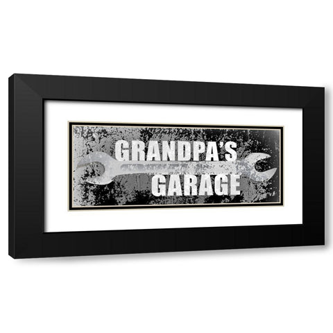 Grandpas Garage Black Modern Wood Framed Art Print with Double Matting by Kimberly, Allen