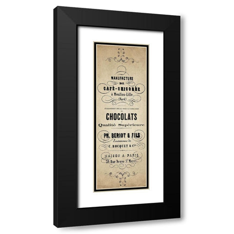 Cafe Chocolate Black Modern Wood Framed Art Print with Double Matting by Kimberly, Allen