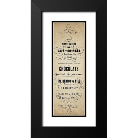 Cafe Chocolate Black Modern Wood Framed Art Print with Double Matting by Kimberly, Allen