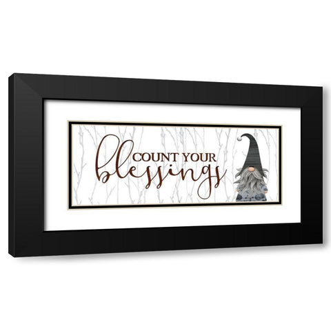 Count Your Blessings Black Modern Wood Framed Art Print with Double Matting by Kimberly, Allen