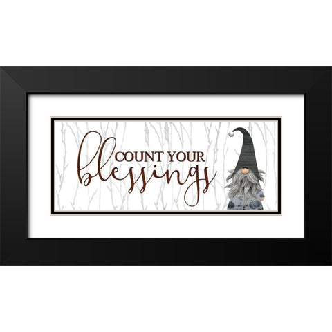Count Your Blessings Black Modern Wood Framed Art Print with Double Matting by Kimberly, Allen