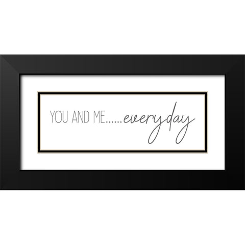You And Me Whitebackground Black Modern Wood Framed Art Print with Double Matting by Kimberly, Allen