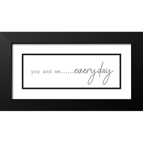 You and Me 2 Black Modern Wood Framed Art Print with Double Matting by Allen, Kimberly