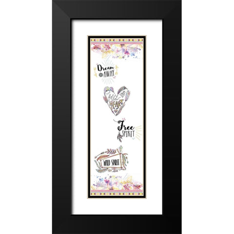 Wild and Free Panel Black Modern Wood Framed Art Print with Double Matting by Allen, Kimberly