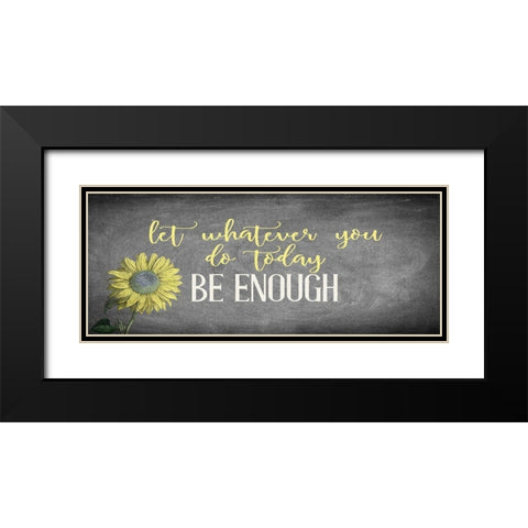 Enough 2 Black Modern Wood Framed Art Print with Double Matting by Allen, Kimberly