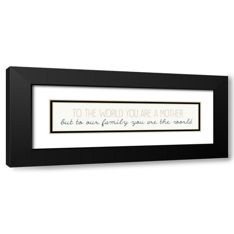 To the World Black Modern Wood Framed Art Print with Double Matting by Allen, Kimberly