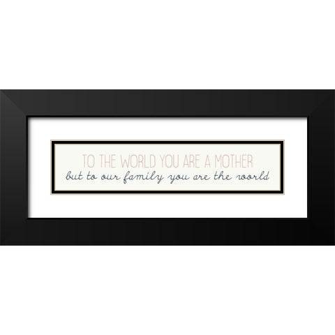 To the World Black Modern Wood Framed Art Print with Double Matting by Allen, Kimberly