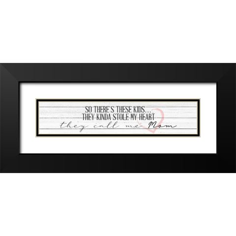 Call Me Mom Black Modern Wood Framed Art Print with Double Matting by Allen, Kimberly