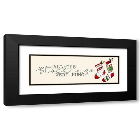 All the Stockings Black Modern Wood Framed Art Print with Double Matting by Allen, Kimberly
