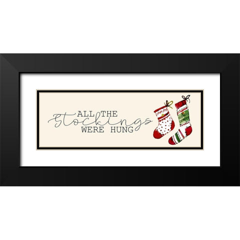 All the Stockings Black Modern Wood Framed Art Print with Double Matting by Allen, Kimberly