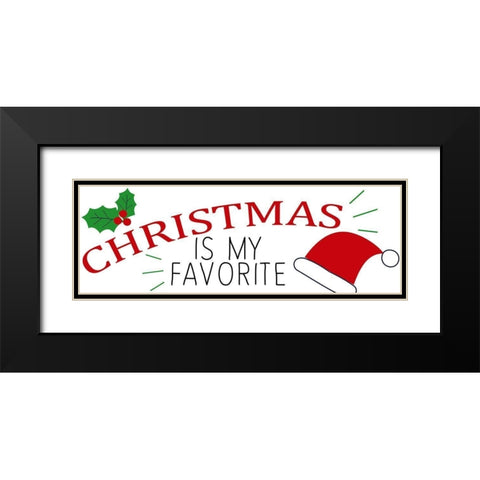 Christmas Is Black Modern Wood Framed Art Print with Double Matting by Allen, Kimberly