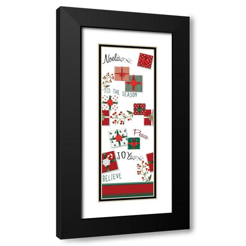 Christmas Presents Panel Black Modern Wood Framed Art Print with Double Matting by Allen, Kimberly