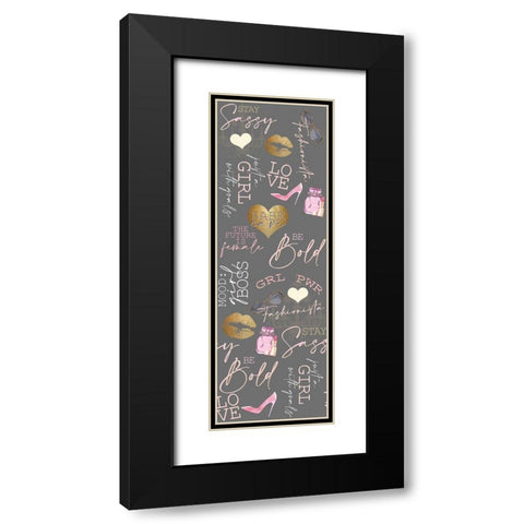 Fashionista Panel Black Modern Wood Framed Art Print with Double Matting by Allen, Kimberly