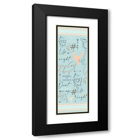 Minty Panel Black Modern Wood Framed Art Print with Double Matting by Allen, Kimberly