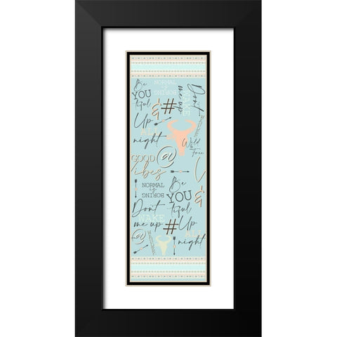 Minty Panel Black Modern Wood Framed Art Print with Double Matting by Allen, Kimberly