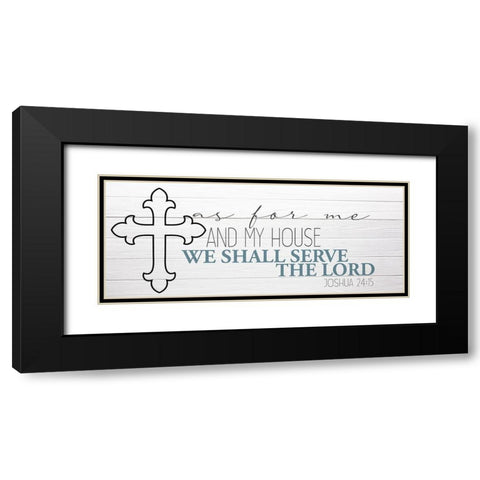 My House Cross Black Modern Wood Framed Art Print with Double Matting by Allen, Kimberly
