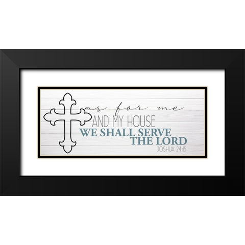 My House Cross Black Modern Wood Framed Art Print with Double Matting by Allen, Kimberly