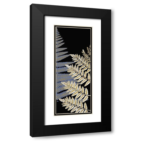 Fern Gold 2 Black Modern Wood Framed Art Print with Double Matting by Allen, Kimberly