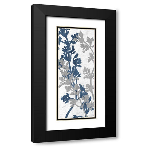 Navy Grey Branch 1 Black Modern Wood Framed Art Print with Double Matting by Allen, Kimberly