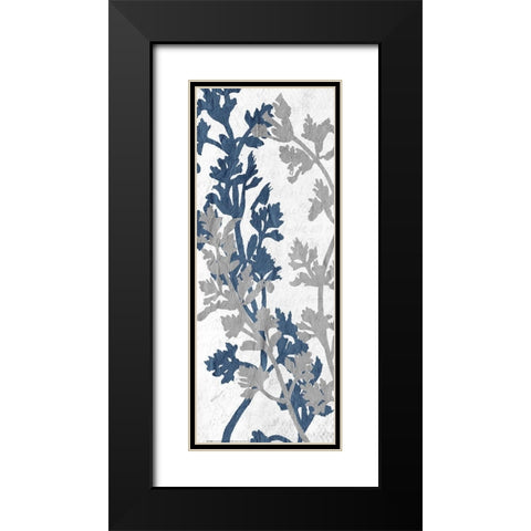 Navy Grey Branch 1 Black Modern Wood Framed Art Print with Double Matting by Allen, Kimberly